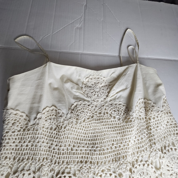 INC INTERNATIONAL CONCEPTS Women Cream Crochet Lace Romactic Top Size 14 - Picture 3 of 13